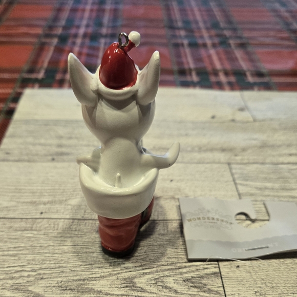 2024 Target Bullseye Bull Terrier Santa Boot Christmas Tree Ornament Wondershop - Picture 4 of 5